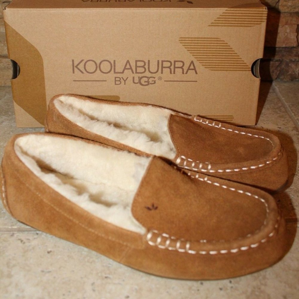 UGG KOOLABURRA SUEDE FUR MOCCASSIN‎ SLIPPERS